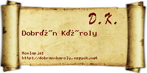 Dobrán Károly névjegykártya